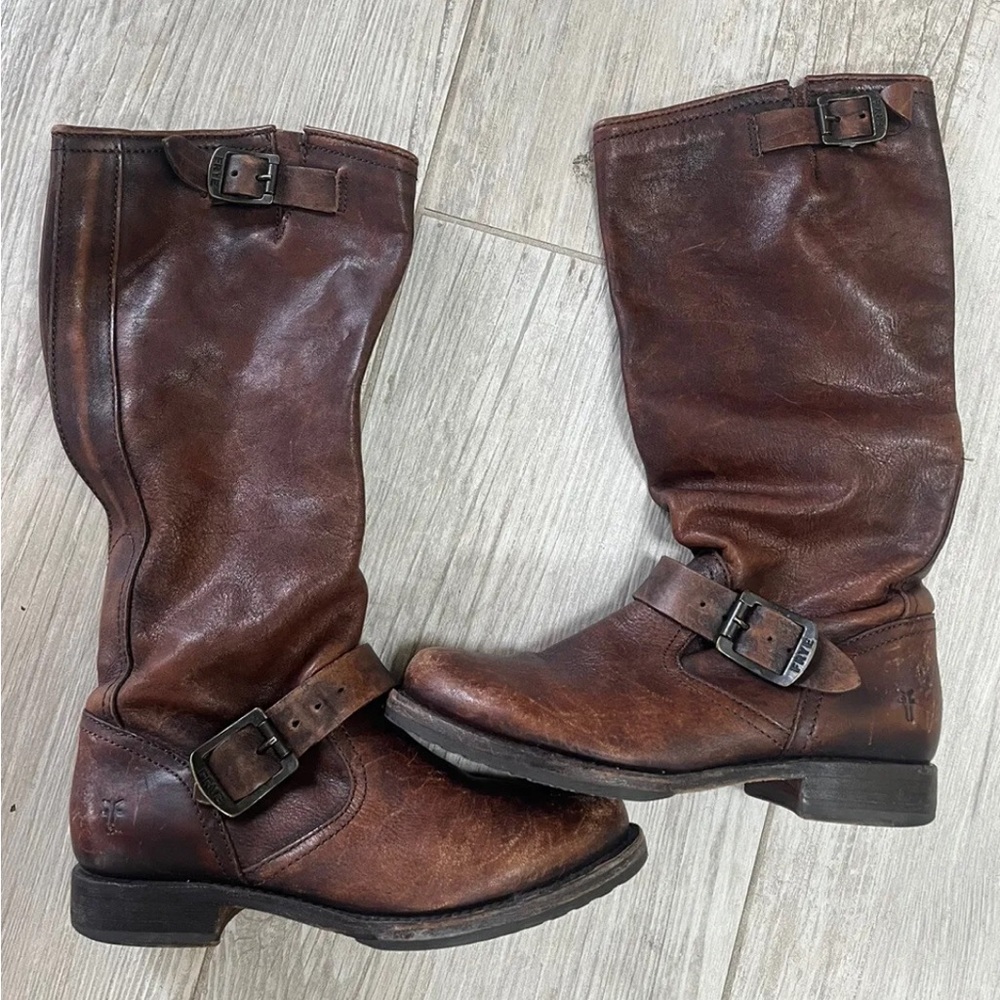 Frye Veronica Slouch Womens Boots Size 5.5 - Brown Leather